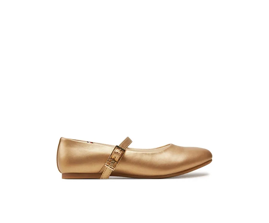 obrazek 1 Tommy Hilfiger Baleriny Ballerina T3A3-33555-1372 S Złoty