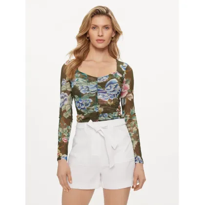 Zdjęcie Guess Bluzka W4GP24 KBAH2 Zielony Slim Fit