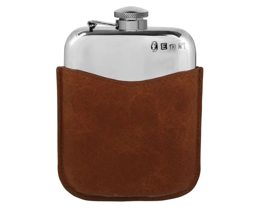 obrazek 1 Stylowa piersiówka z grawerem - 170 ml - idealna na upominek