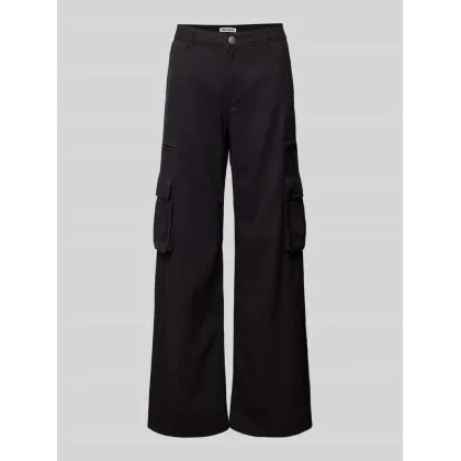 Zdjęcie Spodnie cargo z szeroką nogawką i lamowanymi kieszeniami