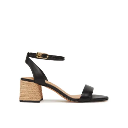 Zdjęcie Tommy Hilfiger Espadryle Leather Ankle Strap Espad Sandal FW0FW08533 Czarny