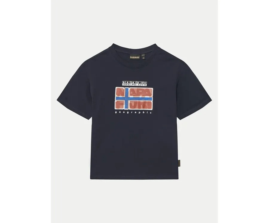 obrazek 1 Napapijri T-Shirt S-Sella NP0A4IGX M Granatowy Regular Fit