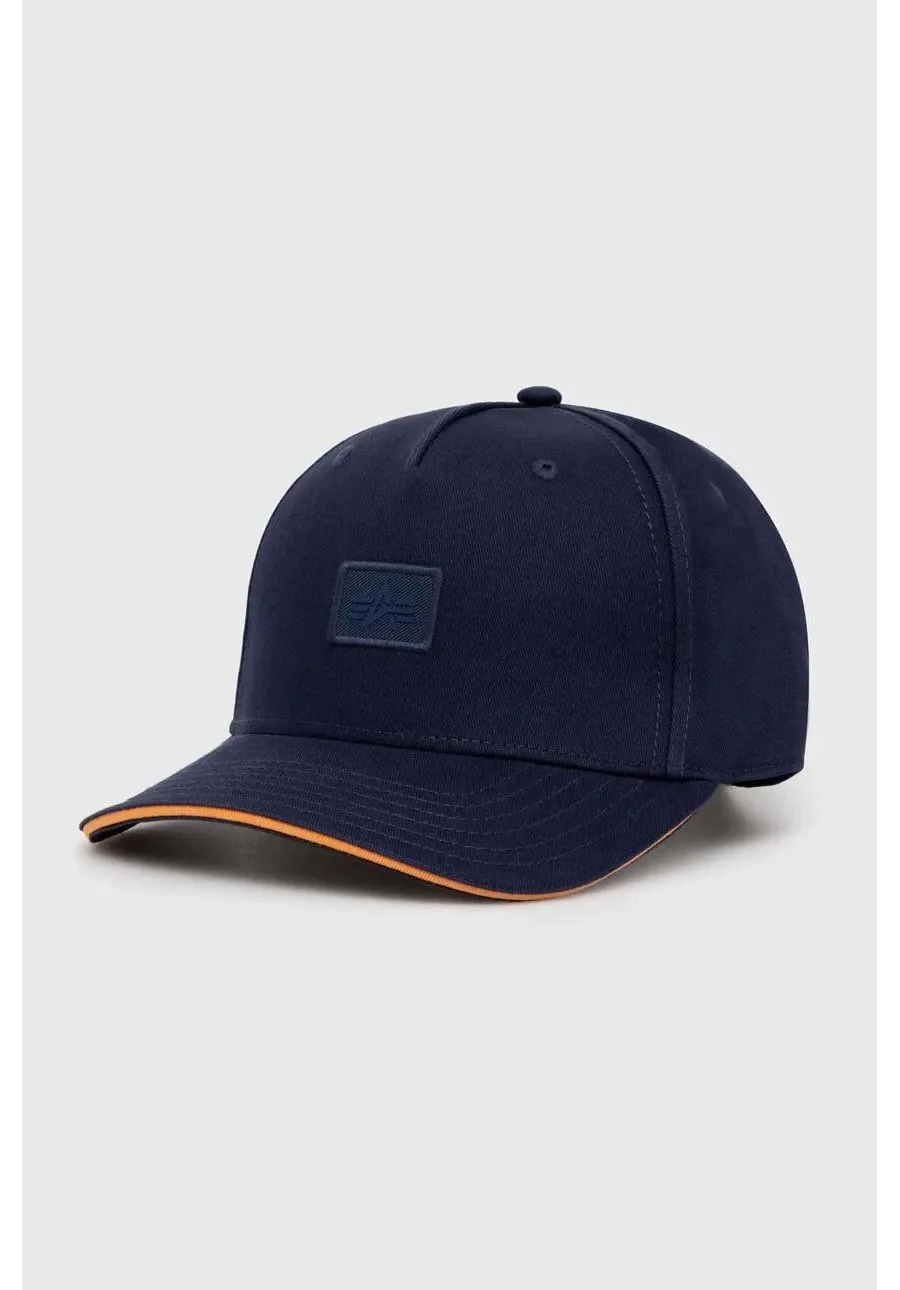 obrazek 1 Alpha Industries czapka z daszkiem bawełniana Essentials RL kolor granatowy z aplikacją 146900