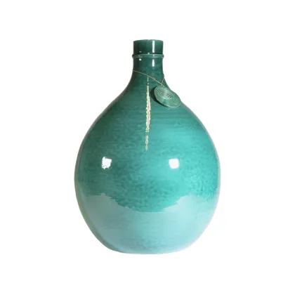 Zdjęcie Luksusowy duży ceramiczny zielony wazon 64 cm - Virginia Casa