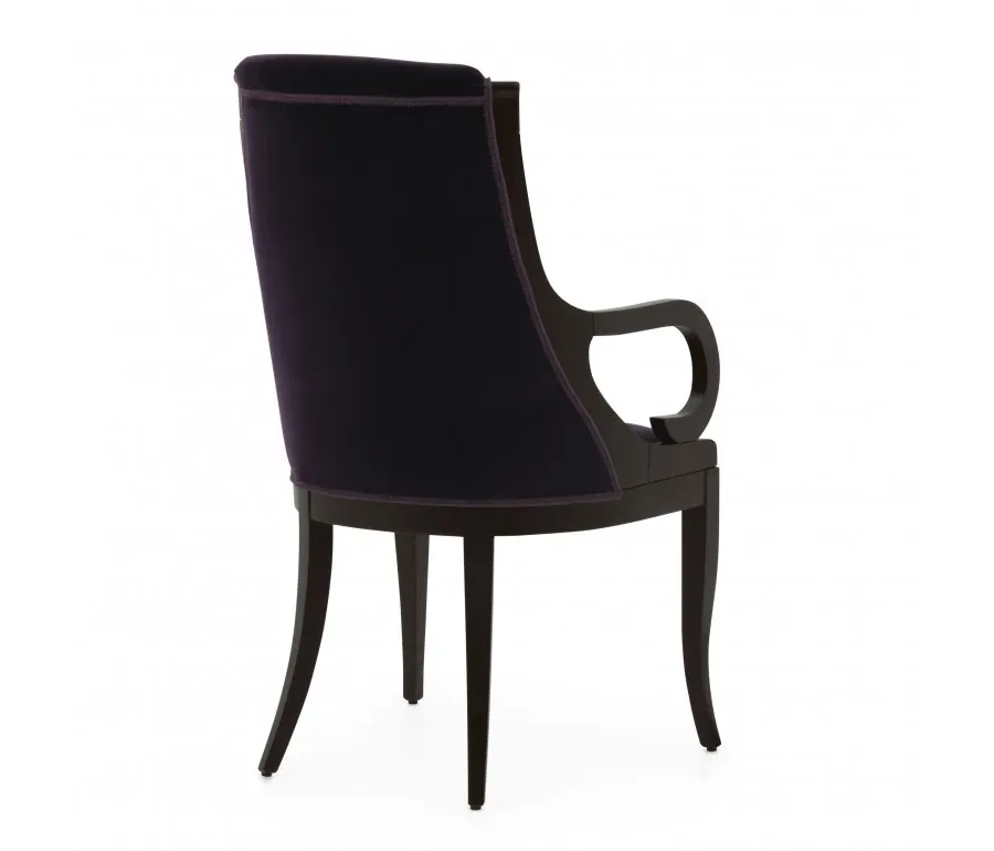 obrazek 2 Purpurowy elegancki fotel w stylu klasycznym - Sevensedie