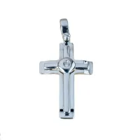 Zdjęcie Świetny męski błyszczący krzyż o śr.ct.0,01 wym.22x17mm.