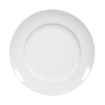 Zdjęcie Biały okrągły 20-centymetrowy porcelanowy talerz z Niemiec – Tettau