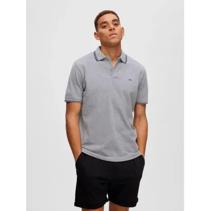 Zdjęcie Selected Homme Polo 16087840 Szary Regular Fit
