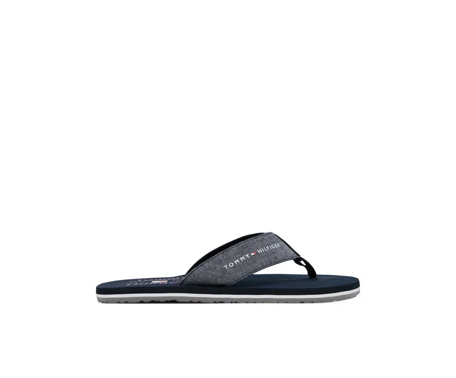 obrazek 1 Tommy Hilfiger Japonki Chambray Beach Sandal FM0FM05570 Granatowy