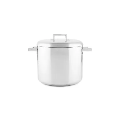 Zdjęcie Włoski duży garnek z pokrywką ze stali nierdzewnej