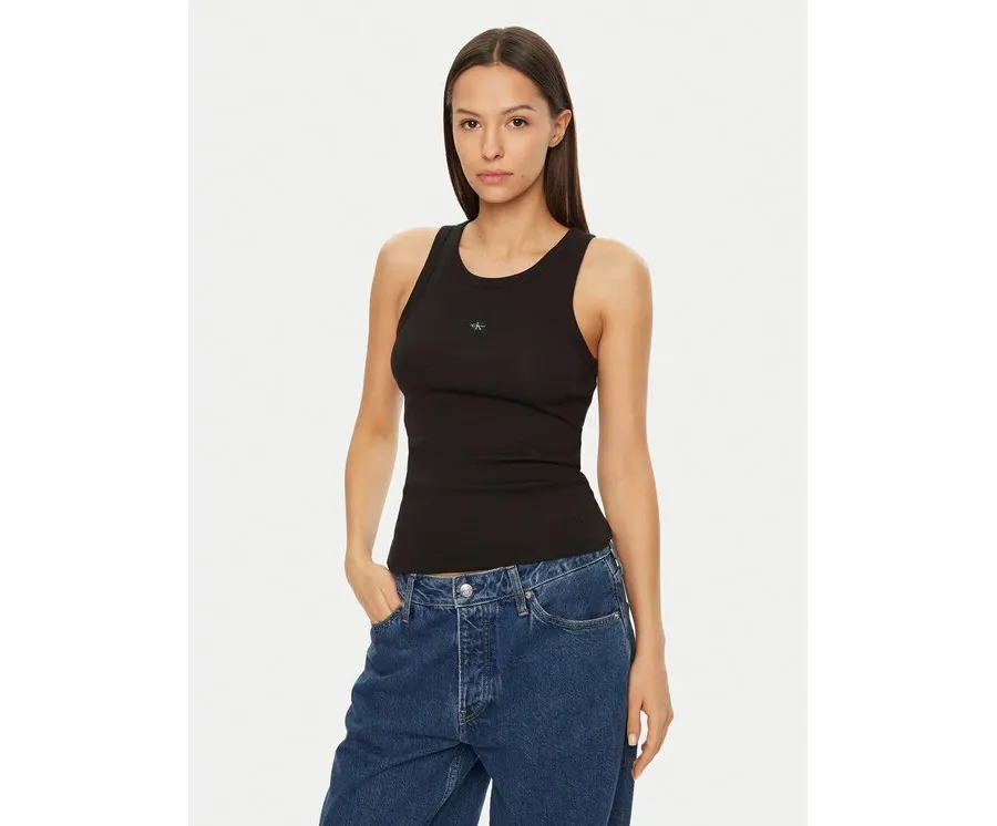 obrazek 1 Calvin Klein Jeans Top J20J224762 Czarny Slim Fit