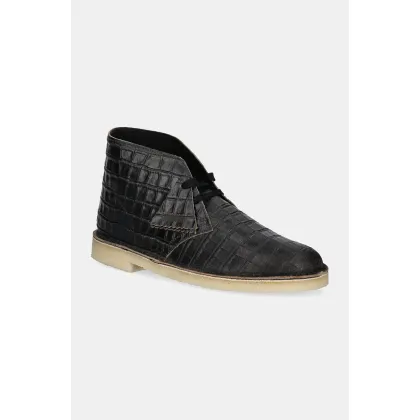 Zdjęcie Clarks Originals półbuty skórzane Desert Boot męskie kolor czarny 26179165