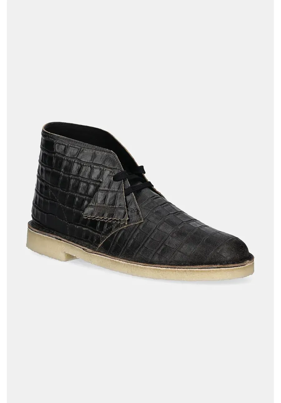 obrazek 1 Clarks Originals półbuty skórzane Desert Boot męskie kolor czarny 26179165