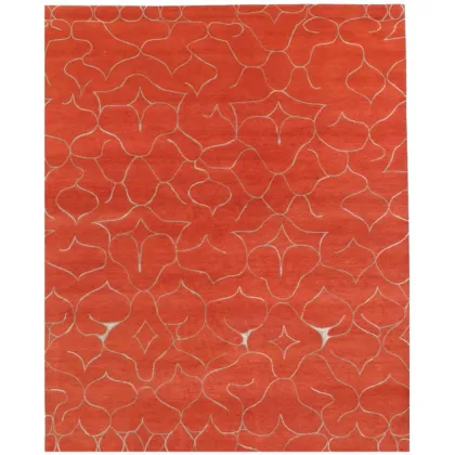 Zdjęcie Czerwony dywan z wariacją białych linii