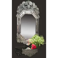 Picture Original polished and hand-engraved mirror in the French style