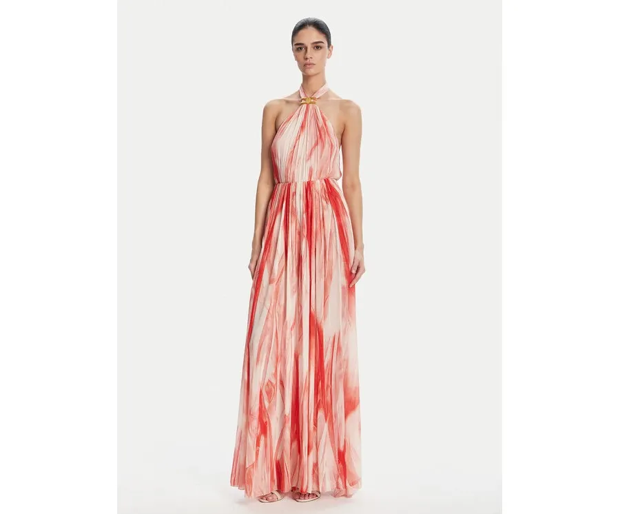 obrazek 1 Elisabetta Franchi Sukienka letnia ABR4752E2 CP9 Czerwony Regular Fit