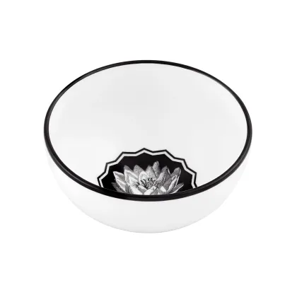 Zdjęcie Porcelanowa biało-czarna miska na warzywa Herbariae z motywem inspirowanym kwiatami - Vista Alegre