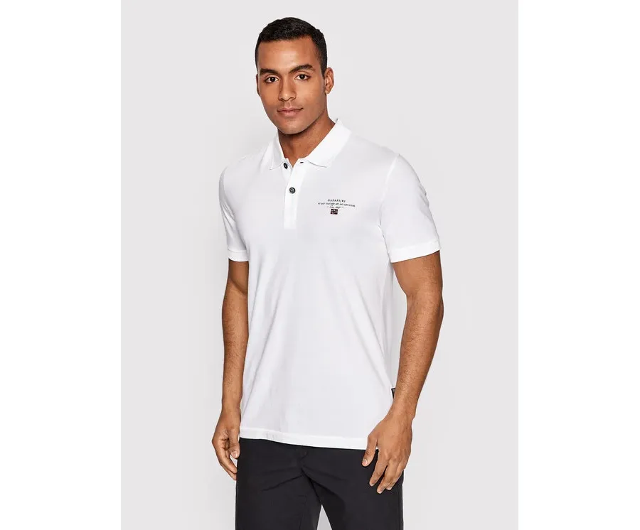 obrazek 1 Napapijri Polo Elbas Jersey NP0A4GB4 Biały Regular Fit