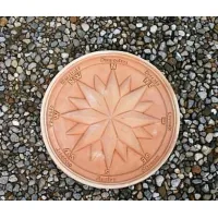 Picture Round garden panel with a wind rose - Fornace Masini