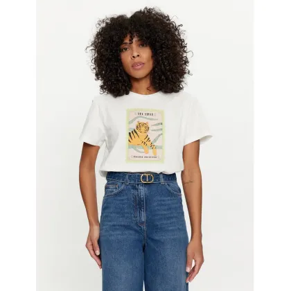 Zdjęcie TWINSET T-Shirt 241TT2412 Biały Regular Fit