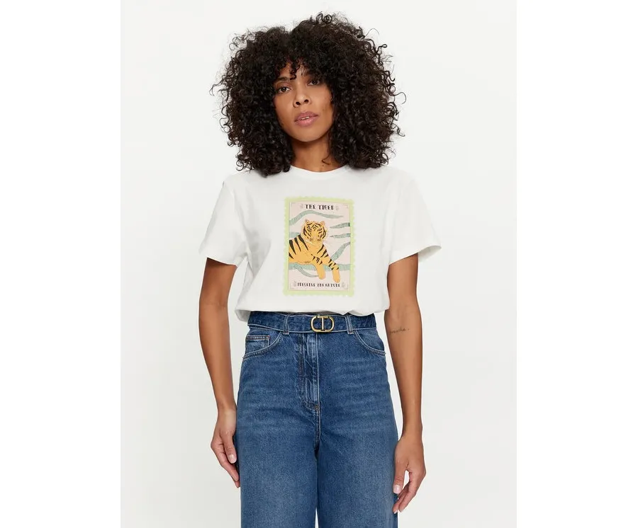 obrazek 1 TWINSET T-Shirt 241TT2412 Biały Regular Fit