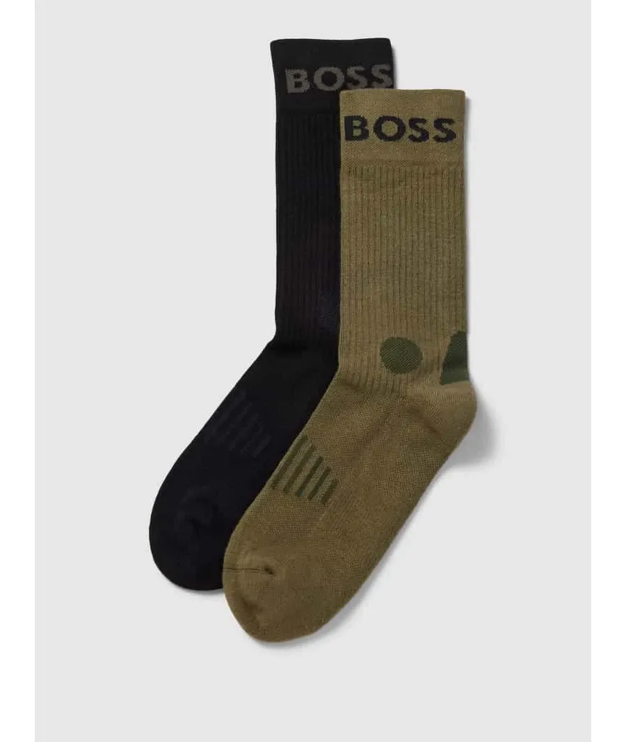 obrazek 1 Skarpety z napisem z logo w zestawie 2 szt. model ‘Sport’