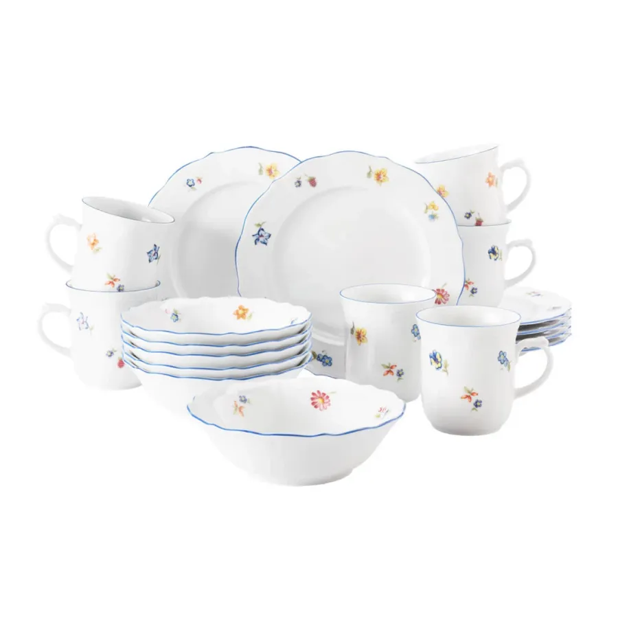 obrazek 1 Porcelanowy 18-elementowy zestaw śniadaniowy w stylu klasycznym – Seltmann Weiden