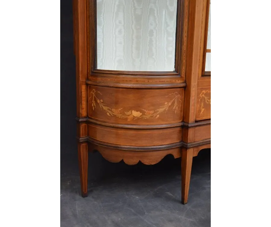 obrazek 6 Wyśmienita jakość i bardzo elegancka, edwardiańska, mahoniowa i inkrustowana serwantka/witryna - antyk