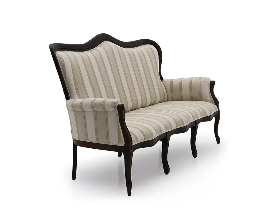 obrazek 1 Wygodna sofa w stylu Ludwika Filipa strukturze drewna bukowego - Sevensedie