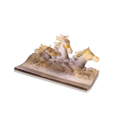 Zdjęcie Brązowe szkliwione etui na ołówki Cavalcade – marka Daum