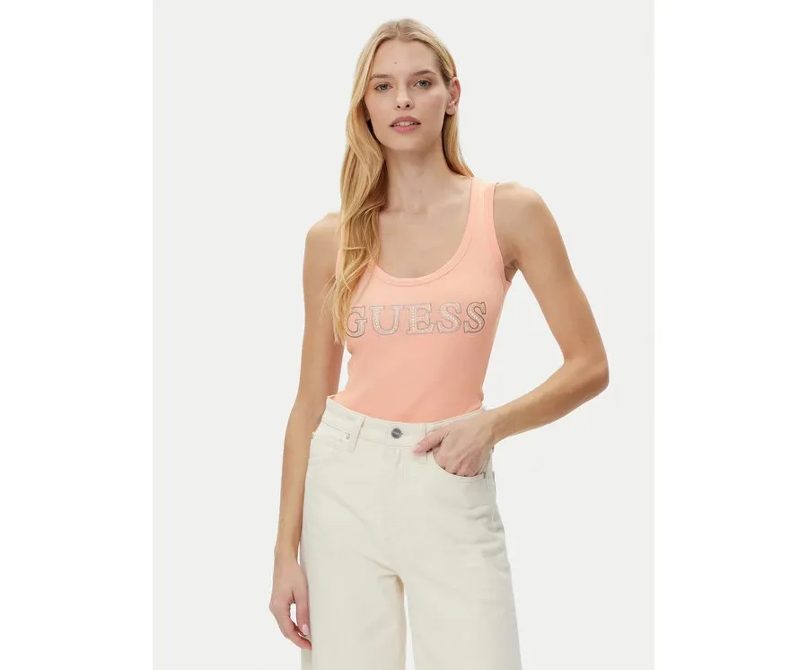 obrazek 1 Guess Top W5GP29 KA0H1 Beżowy Regular Fit