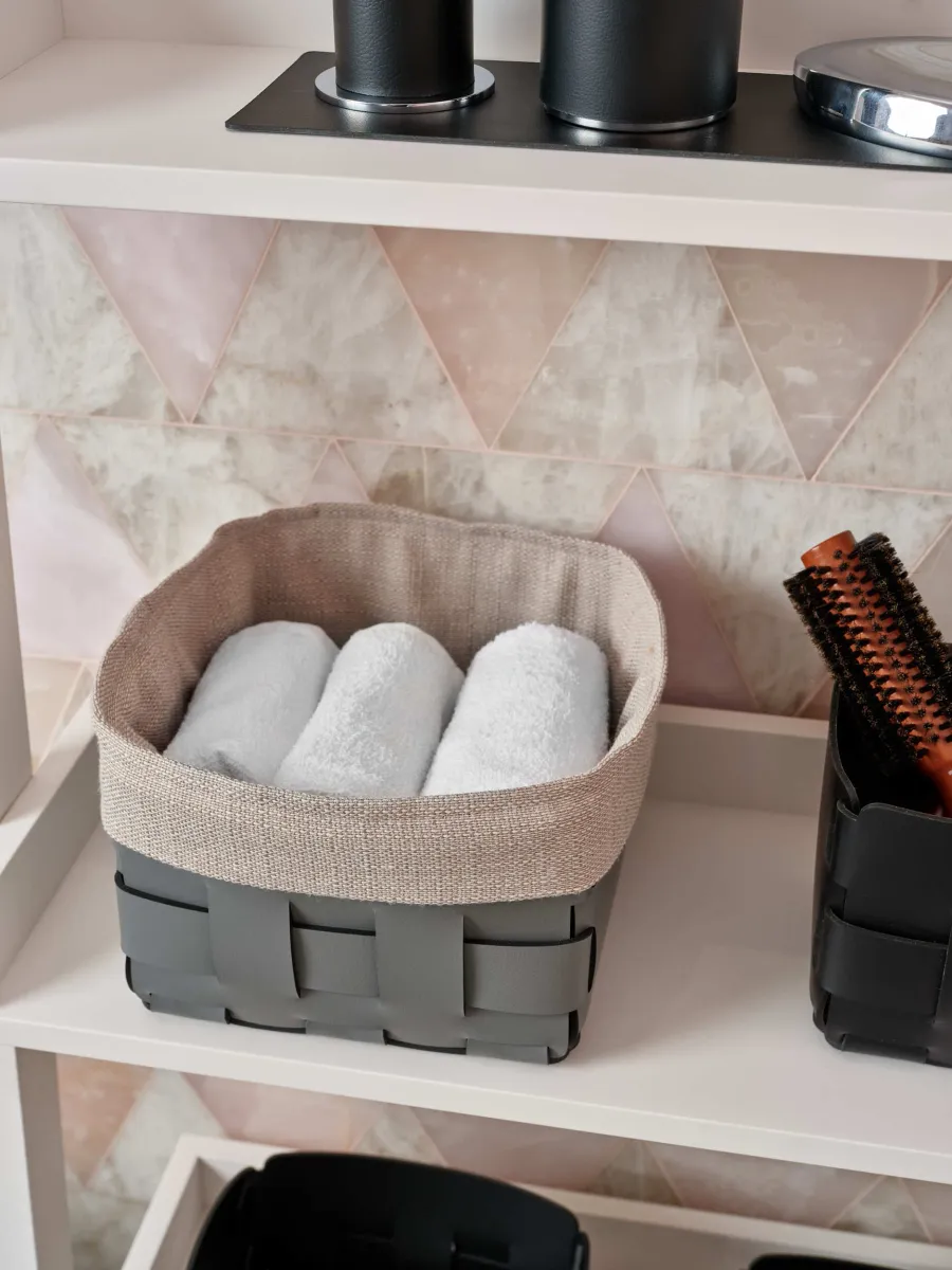 obrazek 3 Wyjątkowa torba tekstylna 19x19xH13 cm do kosza