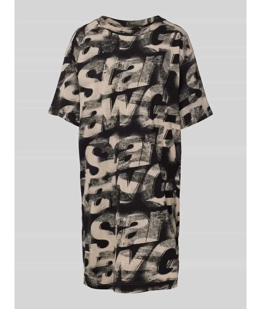 obrazek 1 Sukienka T-shirtowa o długości do kolan z okrągłym dekoltem