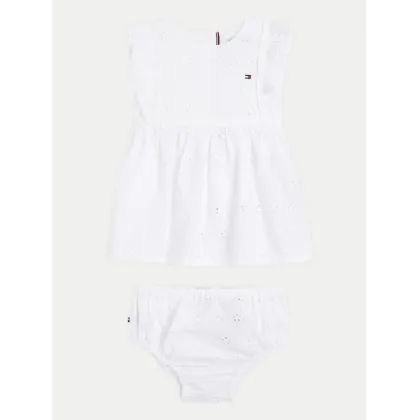 Zdjęcie Tommy Hilfiger Sukienka letnia Broderie KN0KN01803 Biały Regular Fit