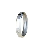 Zdjęcie Wyjątkowa Obrączka z białego złota z brylantem 0,03 ct. 4mm szerokośc