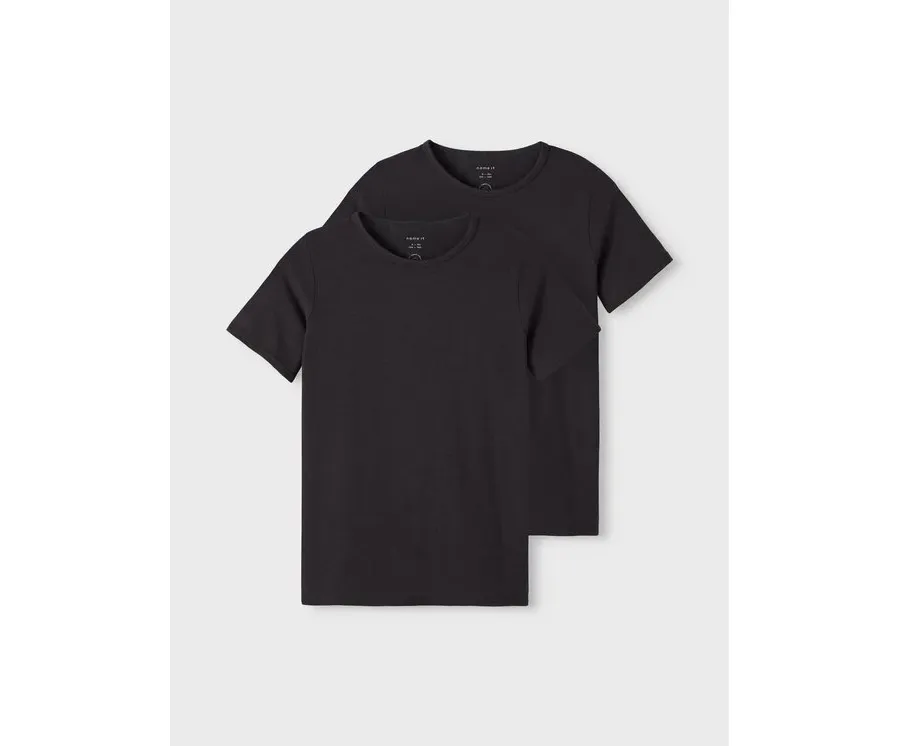 obrazek 1 NAME IT Komplet 2 t-shirtów 13209164 Czarny Slim Fit