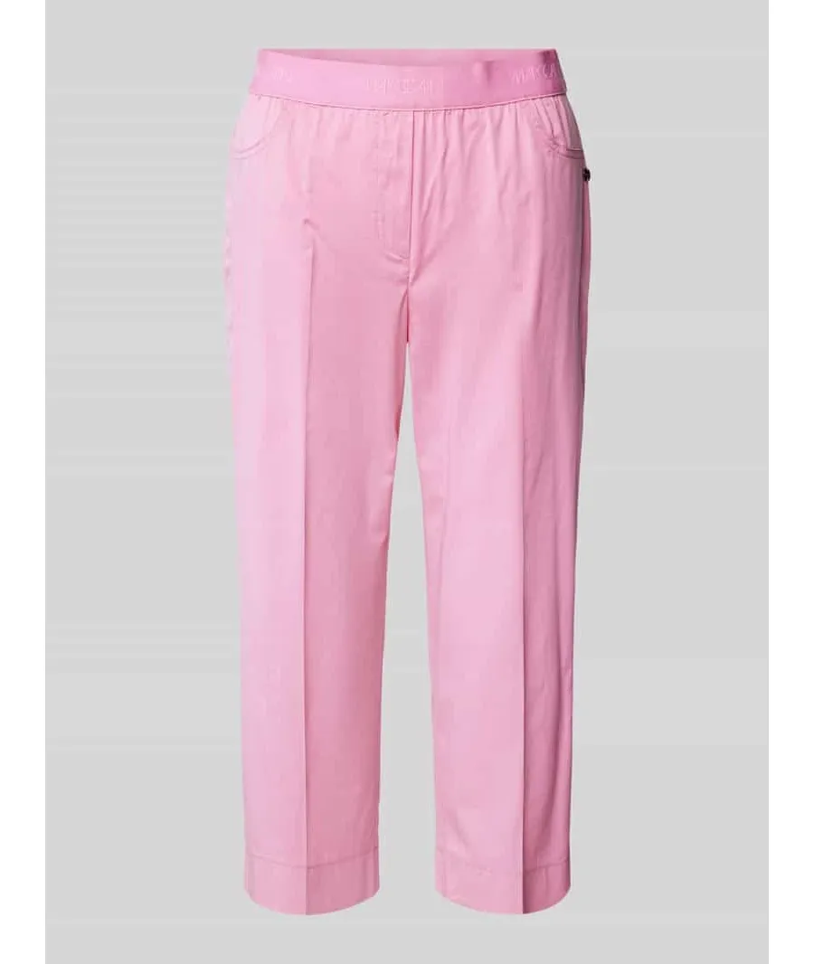 obrazek 1 Spodnie capri o kroju regular fit z pasem z logo