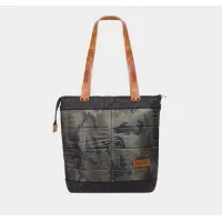 Picture Fashionable bag with leather and quilted material inserts