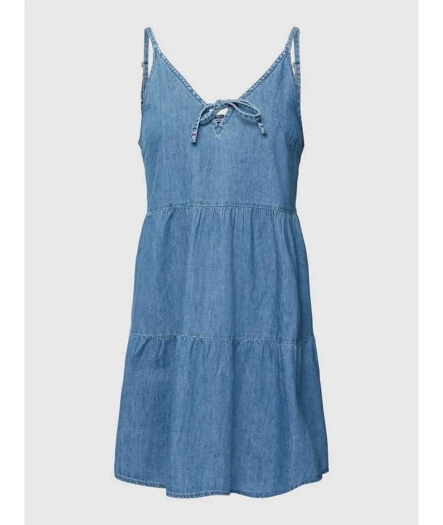 obrazek 1 Sukienka mini z tkaniny Chambray