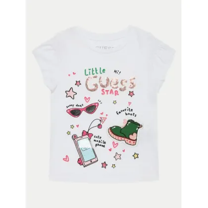 Zdjęcie Guess T-Shirt K5RI14 K6YW4 Biały Regular Fit