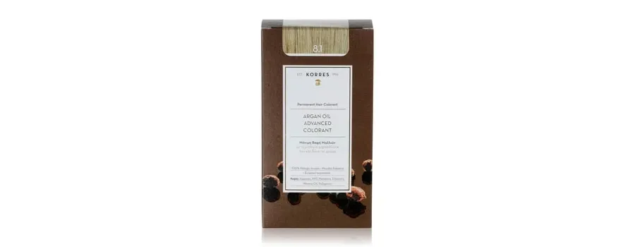 obrazek 1 KORRES Argain Oil Advanced Hair Colour Ash Light Blonde 8.1 Farba do włosów 1 szt.
