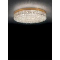 Zdjęcie Stylowa lampa sufitowa z pozłacaną ramą - 3 warianty wymiarowe