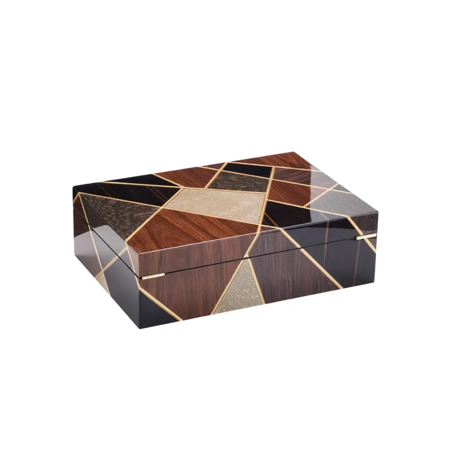 obrazek 2 Piękne stylowe pudełko na zegarki wykonane z mahoniu