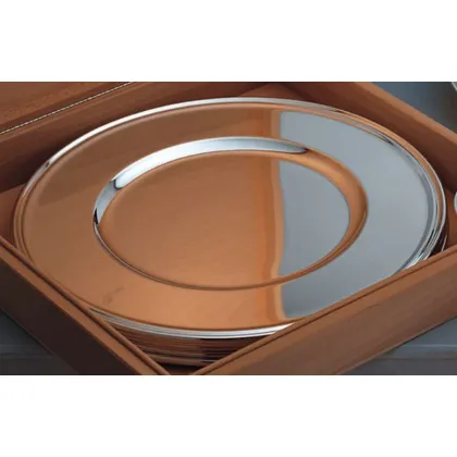 Zdjęcie Stylowy talerz - półmisek platerowany srebrem w standardowym pudełku – Pampaloni