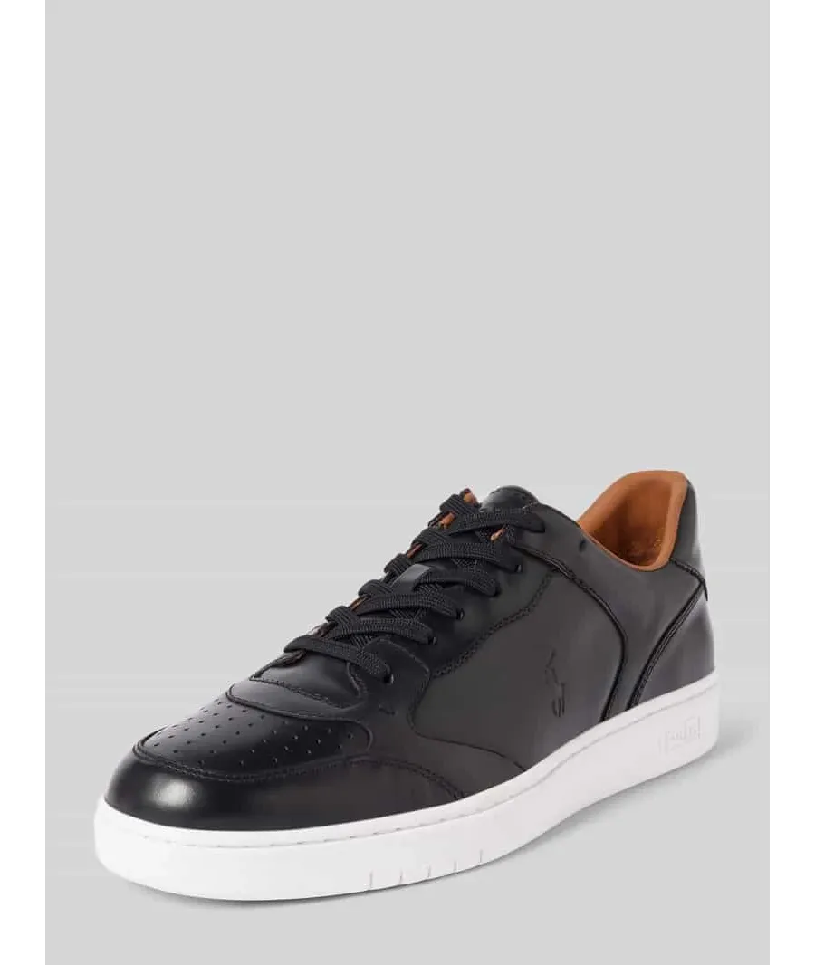 obrazek 1 Sneakersy skórzane z wytłoczonym logo