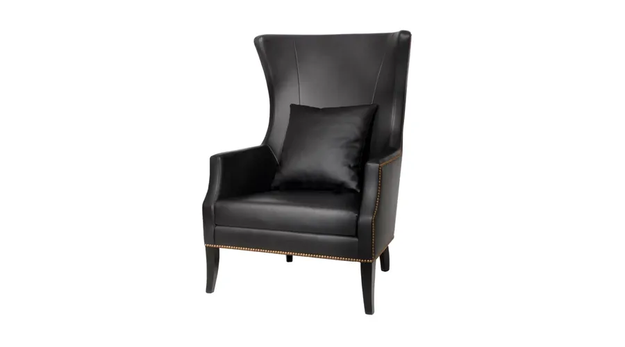 obrazek 6 Skórzany czarny fotel do salonu z Portugalii
