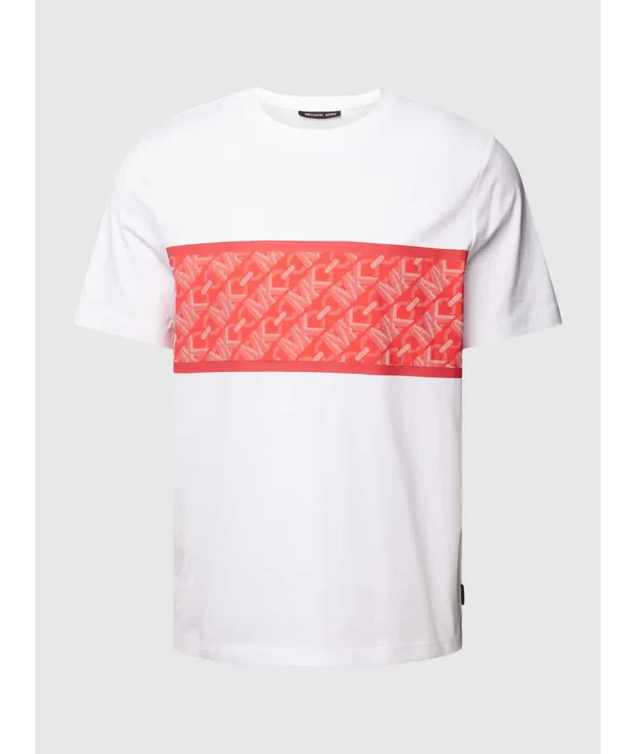 obrazek 1 T-shirt z nadrukiem z logo model ‘KORS MESH STRIPE’