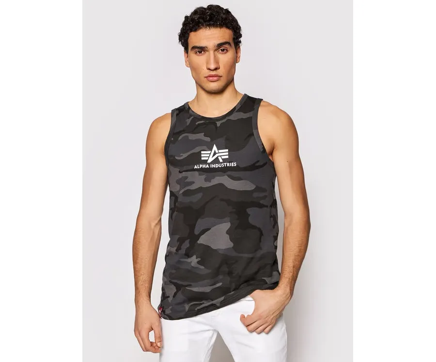 obrazek 1 Alpha Industries Tank top Basci Camo 126566C Szary Regular Fit