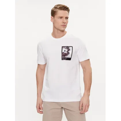 Zdjęcie Calvin Klein T-Shirt Framed Flower Graphic K10K112492 Biały Regular Fit