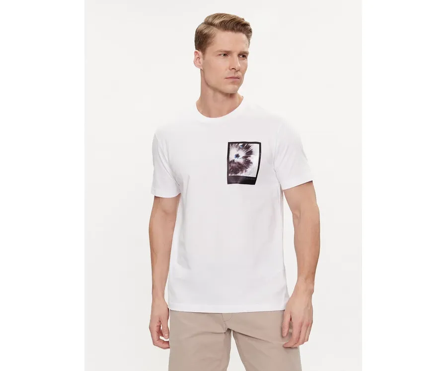 obrazek 1 Calvin Klein T-Shirt Framed Flower Graphic K10K112492 Biały Regular Fit